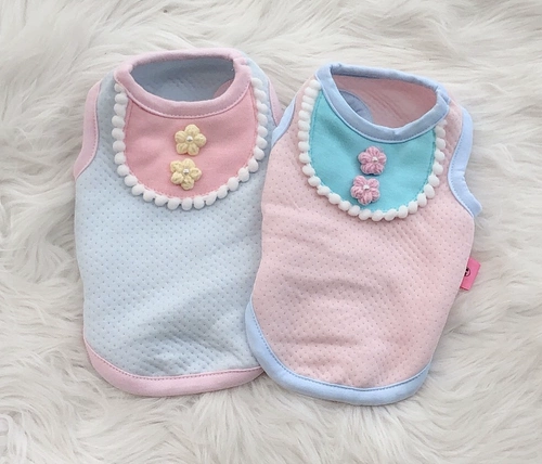 Осенняя и зимняя одежда для домашних животных сладкая petco21032 Маленький цветочный хлопковой жилет