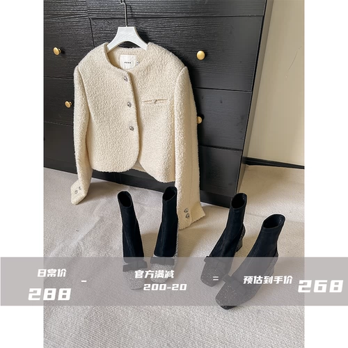 Эластичные зимние изысканные короткие сапоги с бантиком, в стиле Шанель