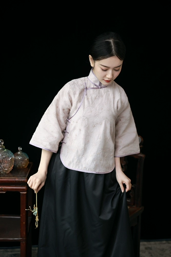 Ретро ципао, китайский стиль, свободный крой