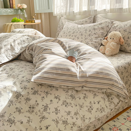 100全棉四件套纯棉被套床笠款单件150x200x230被单人宿舍单独被罩