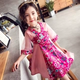 Летняя одежда, ципао, платье, этническая юбка на девочку, ханьфу, наряд маленькой принцессы, 2020, китайский стиль