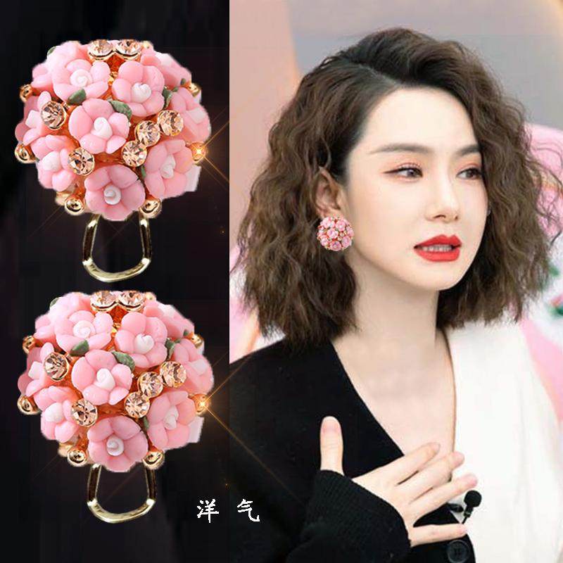 紫陶瓷花朵耳环气质高级大气2026年新款潮纯银高端时尚独特耳钉女 - 淘宝联盟商品