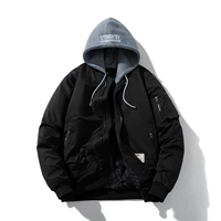 Черная зимняя съемная куртка