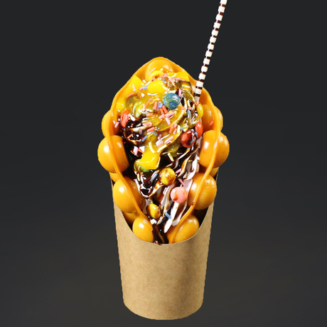 仿真菜仿真食品模型滋蛋仔鸡蛋仔样品定制芒果巧克力酱鸡蛋仔道具