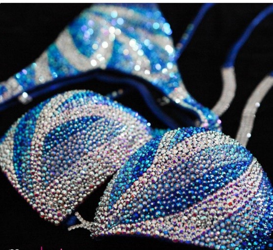 Сша марка сексуальный синий кристалл полоса бикини купальный костюм регулируемые назад пересекать принести сильный и красивый конкуренция служить