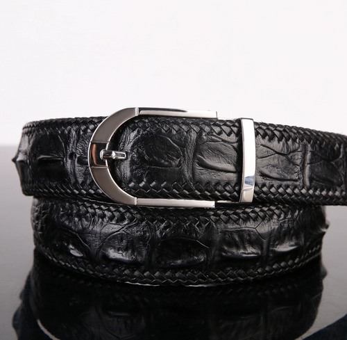 Мужской ремень, модная пряжка для отдыха ручной работы, Таиланд, крокодил, из натуральной кожи