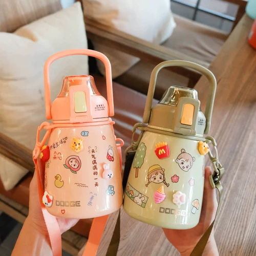 Большой портативный чайник, подтяжки, стакан для школьников со стаканом для взрослых из нержавеющей стали, популярно в интернете