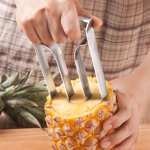 颖设计菠萝取肉器不锈钢菠萝刀快速菠萝削皮器去皮器水果神器