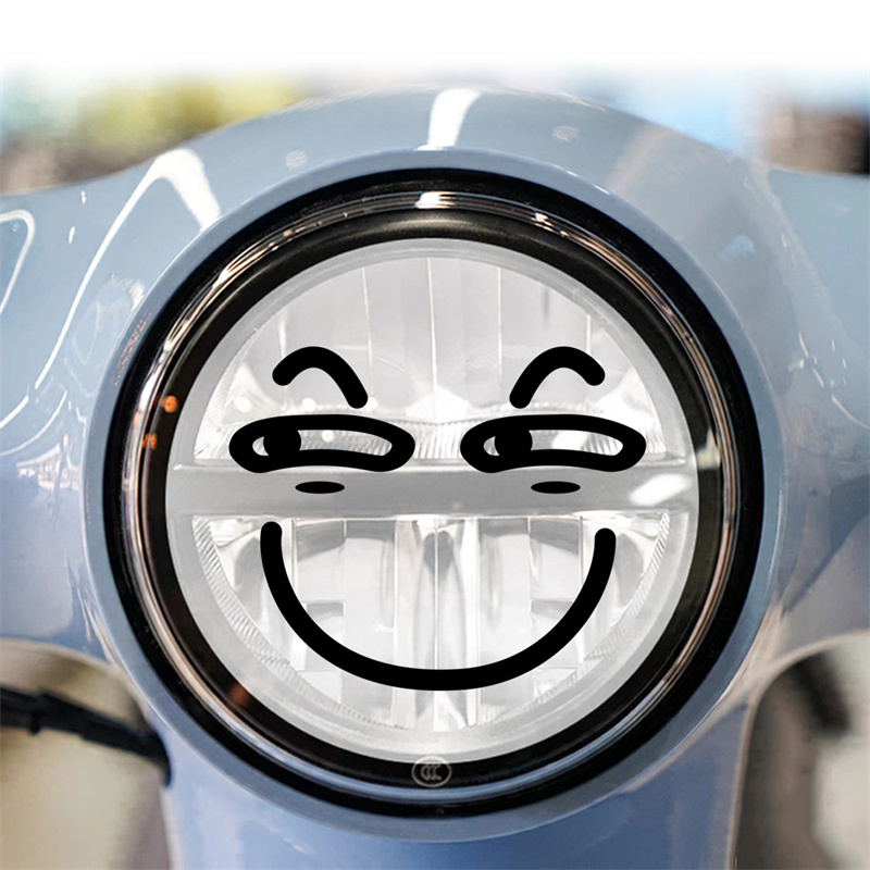 Adecuado para la decoración de faros delanteros Honda NS125LA, pegatinas con cara sonriente de emoticono, calcomanías personalizadas, HONDA modificada_voghion.com