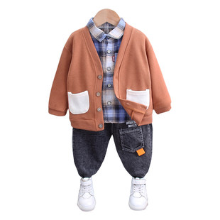 Детский модный комплект, 1 лет, детская одежда, в западном стиле, 11 мес.