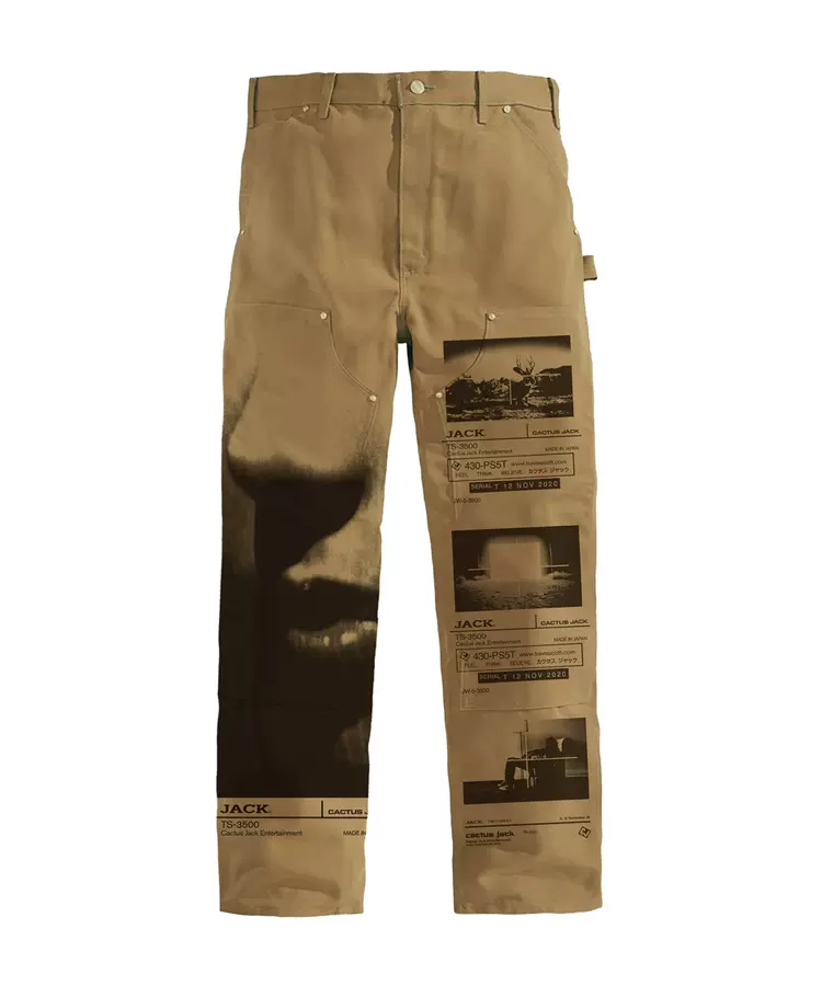 Travis Scott x McDonald's Billions Served Work Pants Brown裤-Taobao