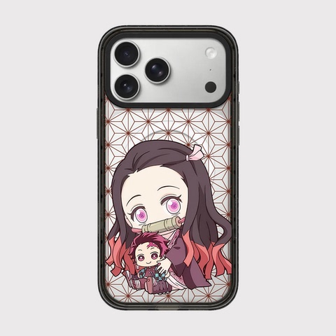 Demon Slayer Nezuko Tanjiro Zenitsu Inosuke Orange Green Blue iPhone Case