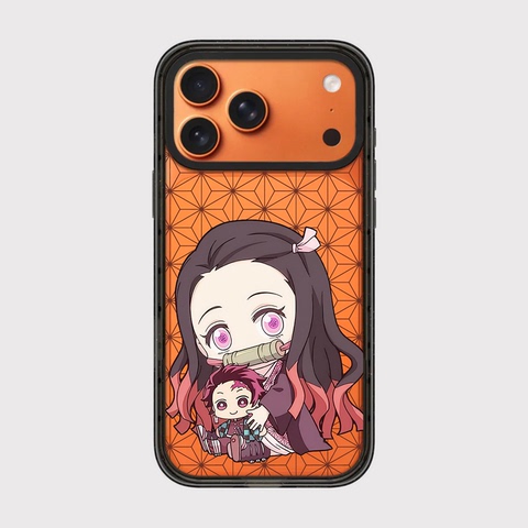Demon Slayer Nezuko Tanjiro Zenitsu Inosuke Orange Green Blue iPhone Case