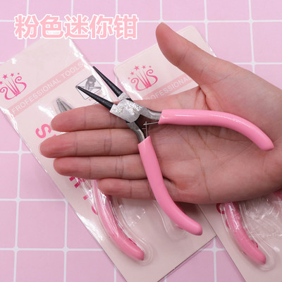 taobao agent Pink clay soft ceramics make handmade clamps aluminum wire cutting pliers 4.5 -inch pliers model skeleton making pliers
