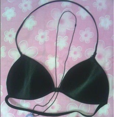 Бюстгальтер 大码一根带前扣小胸文胸伪娘cd变装光面胸罩无痕比基尼式隐形文胸 OTHER