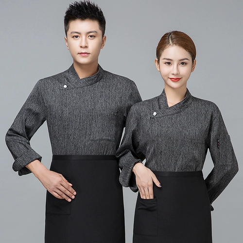 Демисезонный лонгслив для работы, увеличенная толщина, из хлопка и льна