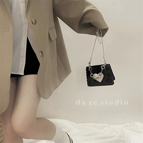 Небольшая сумка, небольшая сумка через плечо, дизайнерский черный маленький кошелек, премиум класс, 2022