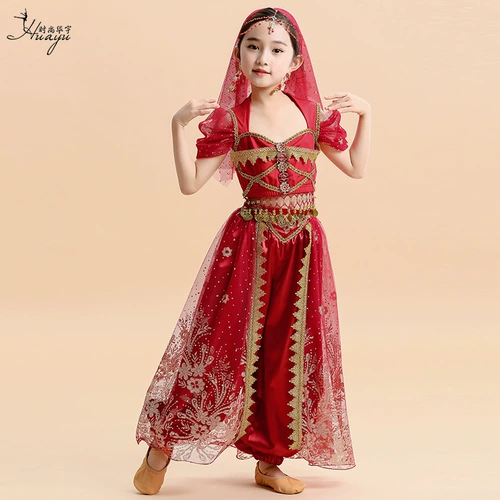 Liuyi Детский танец живота новая жасмин Принцесса одежда индийская танец Aladdin God Lantern Girl Performance Service