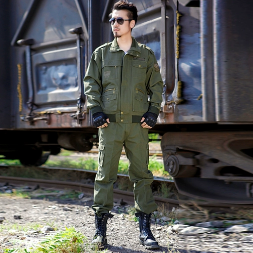 Рабочая одежда чисто хлопковая одежда набор мужская двойная слоя