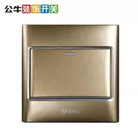 Bull Switch Color Color Decorative Wall Panel Switch с флуоресцентным шампанским золото 86 тип G11S6