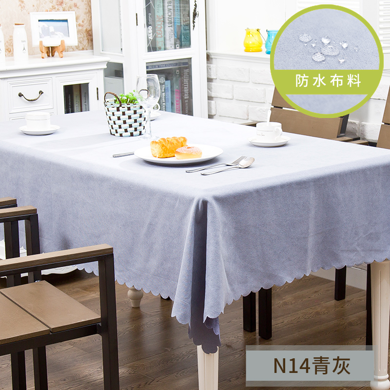 tablecloth, cotton and linen household tablecloth, waterproof, oil proof, non washable, rectangular tea table mat, dining table, high grade ins