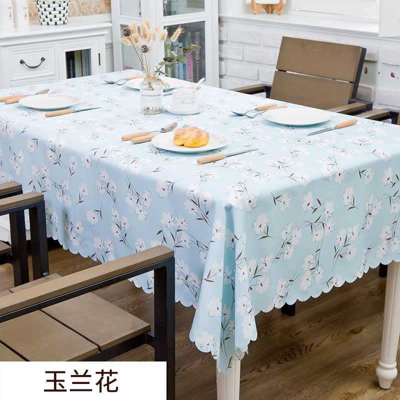 tablecloth, cotton and linen household tablecloth, waterproof, oil proof, non washable, rectangular tea table mat, dining table, high grade ins