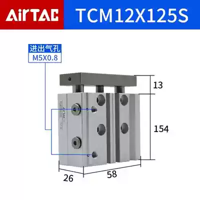 Xi lanh AirTac TCL/TCM12/16/20/25/32/40X10S/20S/30S/40S/50S/75S