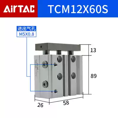 Xi lanh AirTac TCL/TCM12/16/20/25/32/40X10S/20S/30S/40S/50S/75S