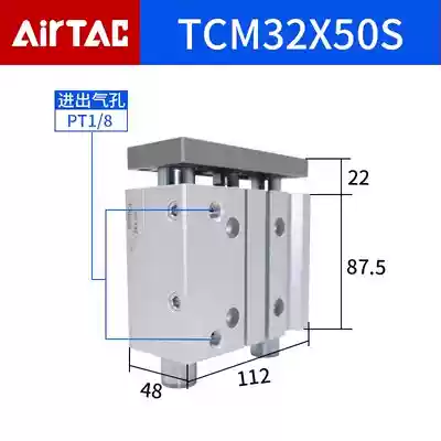 Xi lanh AirTac TCL/TCM12/16/20/25/32/40X10S/20S/30S/40S/50S/75S