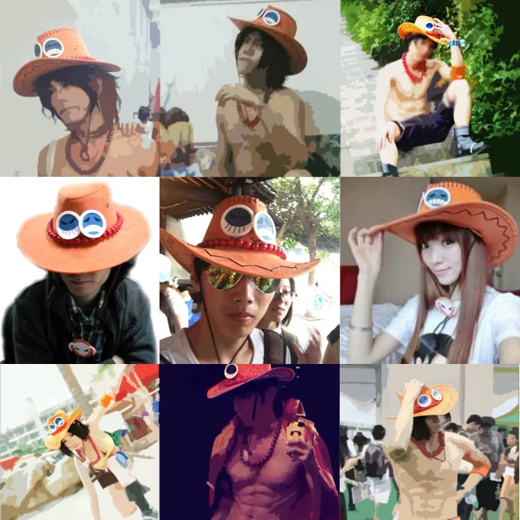 One Piece Лефи Straw Hat Чоппер Эйс Шляпа Роналдинью Ковбойская Шляпа Анимация Та же реквизит для косплея солнечный зонтик