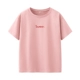 2 cái] Áo thun ngắn tay cotton tinh khiết của phụ nữ 2021 mới hợp thời trang mùa hè bên trong nửa tay rời màu hồng trắng - Áo phông