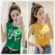 2018 new sling Harajuku vest nữ mùa hè mặc sexy rốn sang trọng nhỏ tươi mát áo thun không tay - Áo ba lỗ