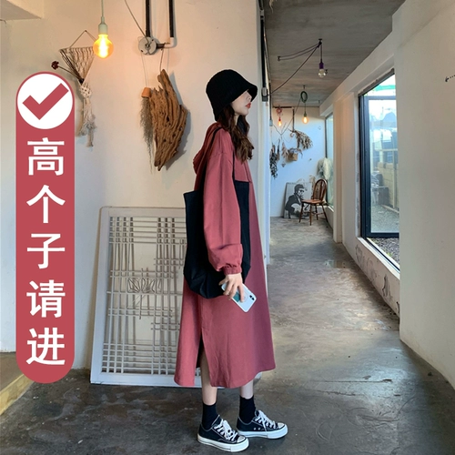 Сверхдлинная толстовка, демисезонное брендовое платье с капюшоном