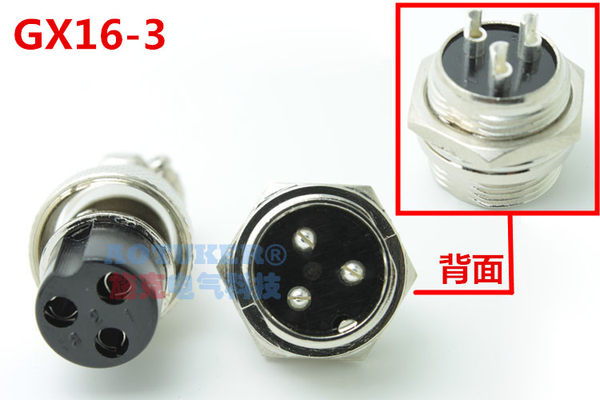 Авиация Вставьте GX16-3 3 Core авиация штекер выход разъем M16 16mm