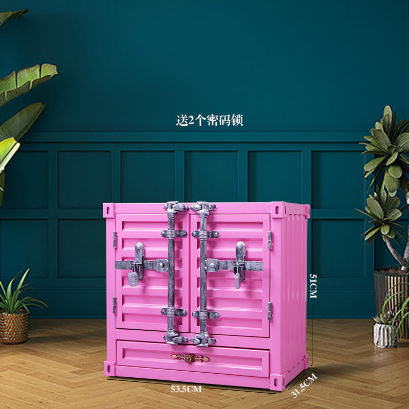 pink-double-door-lower-drawer