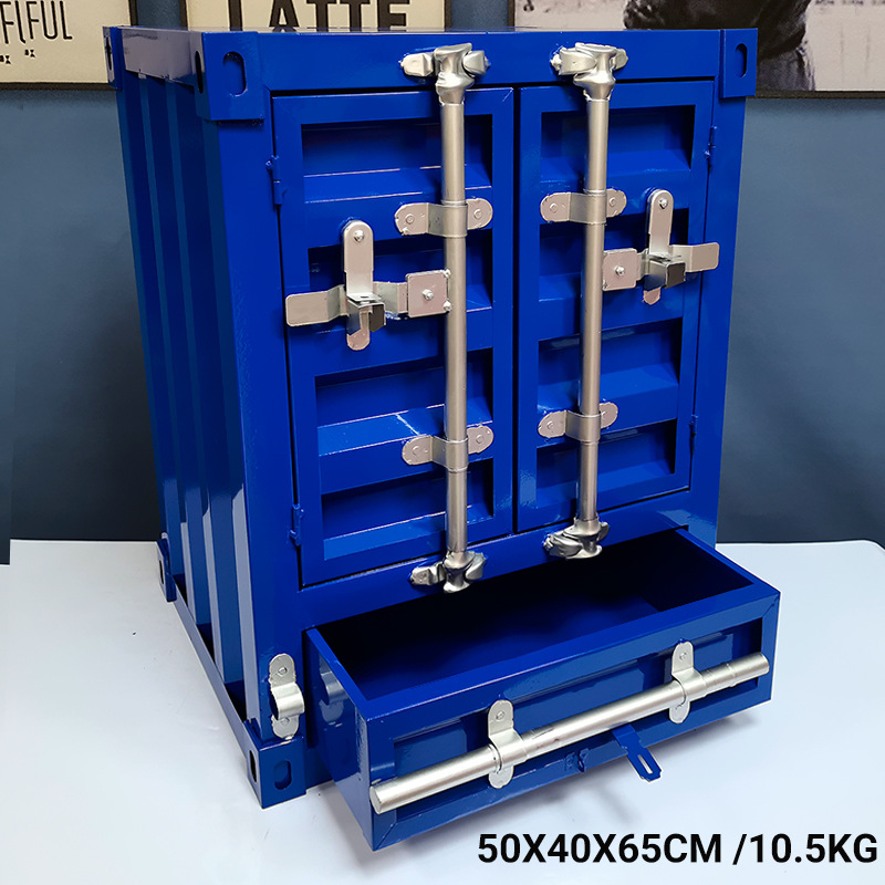 blue-double-door-single-drawer