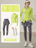 Лимонный комплект, куртка, штаны для спортзала, для бега