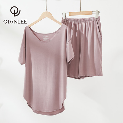 taobao agent Pijama, shorts, set, thin silk homewear, with short sleeve