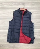 外贸单 秋新款马甲男装加棉加大码立领双面穿纯色 坎肩背心