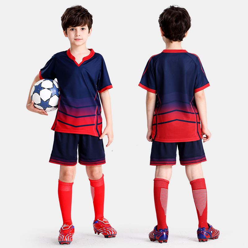 Children's football clothing suits sports elementary school football clothing training clothing boys and girls custom printed team jerseys