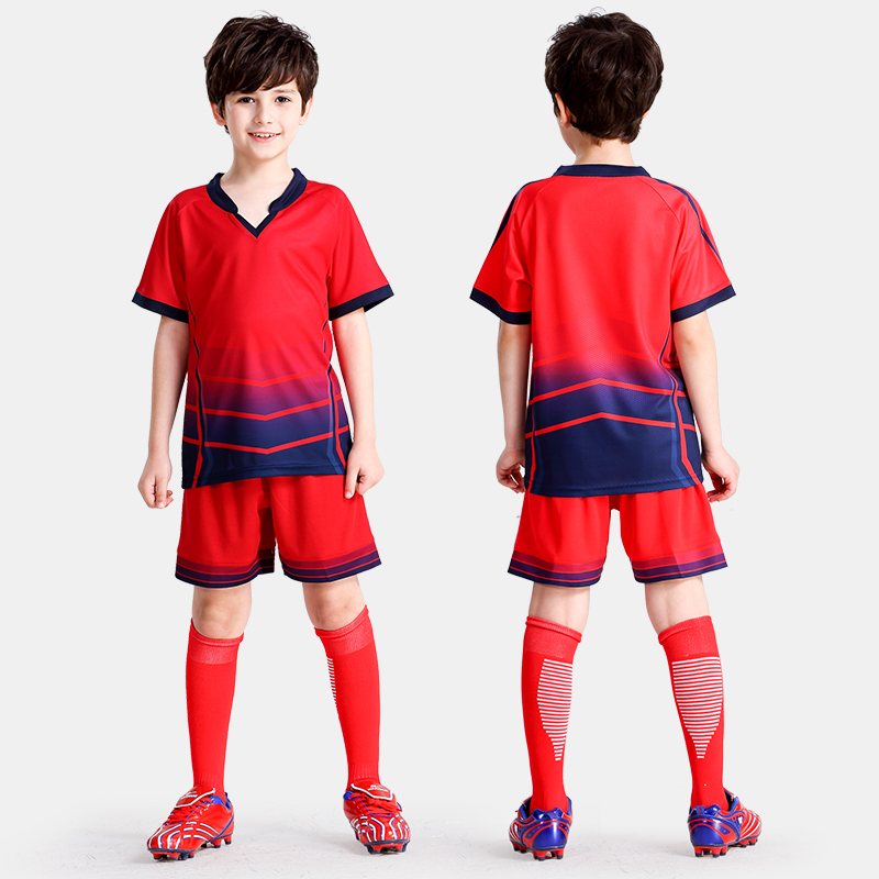 Children's football clothing suits sports elementary school football clothing training clothing boys and girls custom printed team jerseys