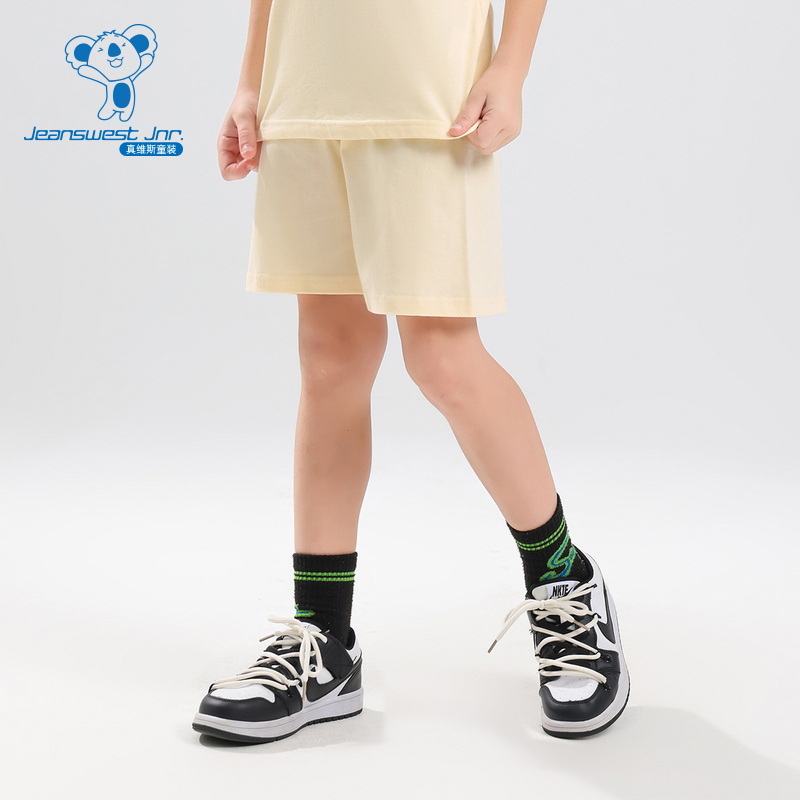 Jeanswest 真维斯 夏季纯棉儿童短袖T恤/短裤合集*3件 双重优惠折后￥36.8包邮 男、女童110~160码多款多色可选
