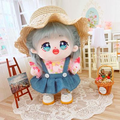 taobao agent Cotton doll, shiffon denim summer dress, 20cm