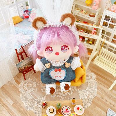 taobao agent Spot confession bear strap pants 20 cm set 20cm baby clothes fat body normal body star cotton baby