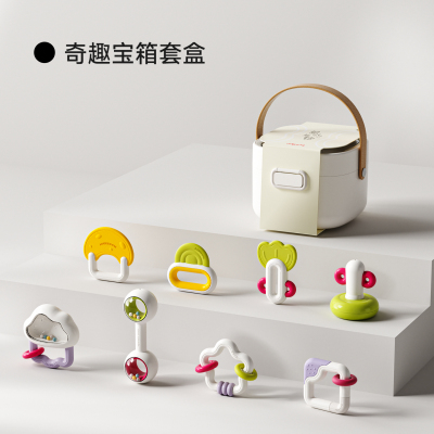mloog曼龙手摇铃套装新生儿礼盒