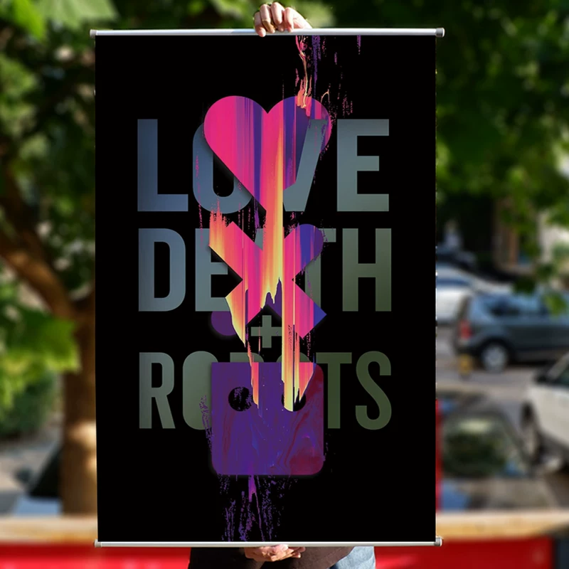 Постер серии анимации Love Death Robot, постер Love Death, металлическая живопись продажи, кулинарная надпись