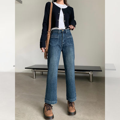 taobao agent Demi-season sexy elastic retro jeans, 2022, high waist