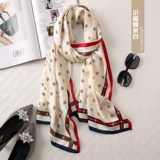 Шелковый осенний универсальный длинный шарф для матери, зимняя накидка