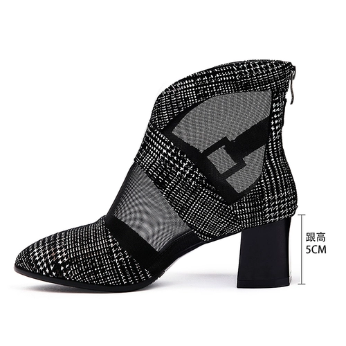 Летние сетчатые короткие сапоги, туфли, обувь, 2022, большой размер