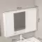 Phòng tắm đơn giản ẩn kéo đẩy tủ gương phòng tắm tích hợp chậu rửa treo tường có giá đựng đồ riêng biệt có gương bảo quản gương di chuyển Gương